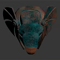 Intricate Mechanical Bird Sculpture Featuring Blue Copper Body And Metallic Wings