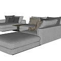 Modern Minotti corner multiplayer sofa 3d model