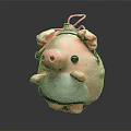 Cute Pink Pig Plush Toy With Soft Body And Pink Lanyard Design