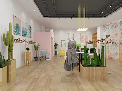 Modern Clothing Store 3d model