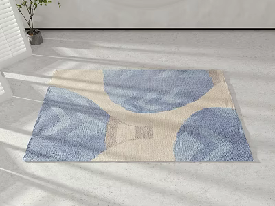 modern square carpet carpet 3d model