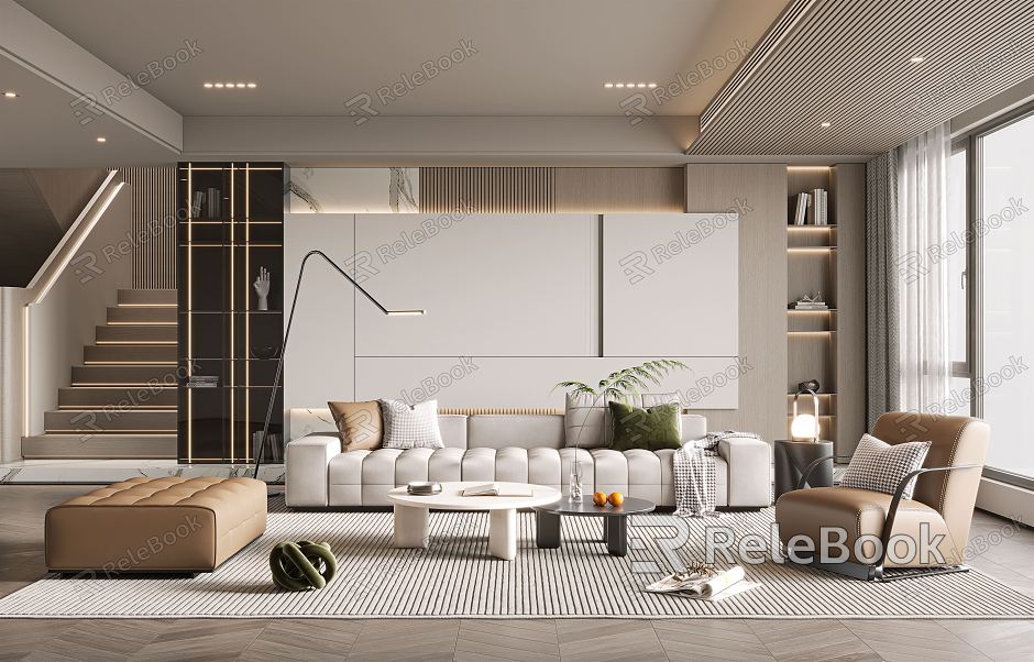 Modern Living Room Duplex Living Room model