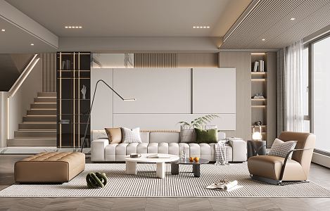 Modern Living Room Duplex Living Room 3d model