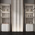 Elegant Modern Wine Cabinet Design With Glass Shelves Metal Frame And Storage