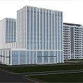 Modern High Rise Office Building With Glass Facade Contemporary Design And Urban Greenery Surroundings