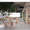 Modern Library Book Bar Reading Room Bookshelf Bookcase Bookstore 3d model