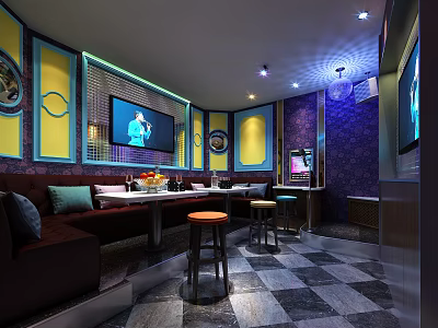 Modern KTV rooms 3d model Modern KTV rooms 3d model