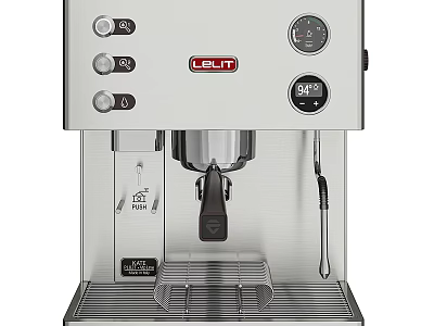Durable Stainless Steel Coffee Machine As Modern Kitchen Appliance With Control Panel 3d model