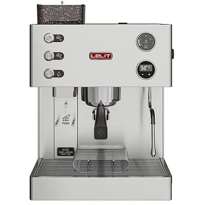 Durable Stainless Steel Coffee Machine As Modern Kitchen Appliance With Control Panel 3d model