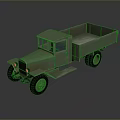 Olive Green Military Tank Featuring Heavy Armor Tracked Wheels And Long Cannon