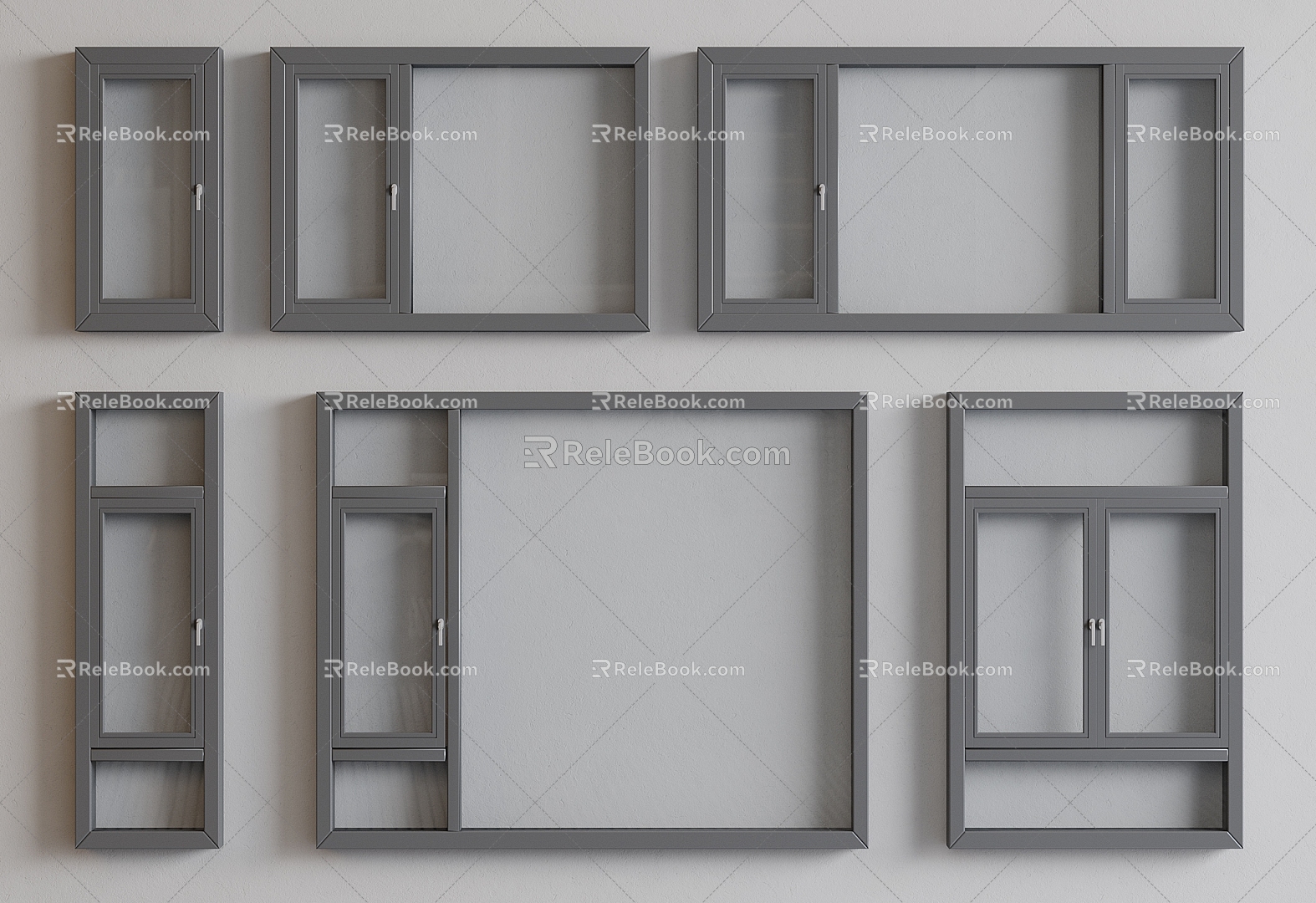 casement window sliding window aluminum alloy window floor-to-ceiling window window 3d model