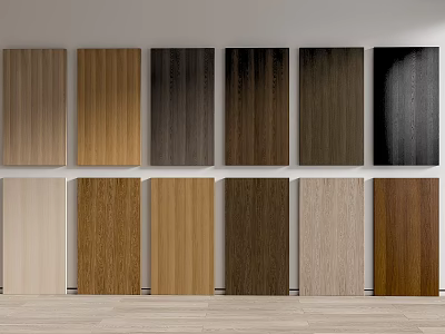 Stylish Wooden Wall Panels With Various Colors And Textures For Home Decor 3d model
