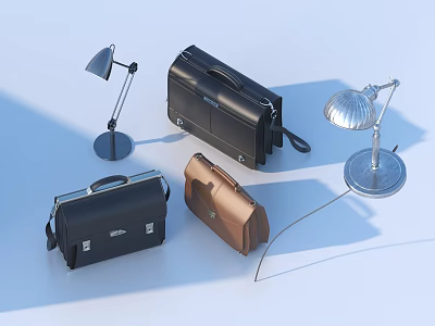 Table Lamp Bag Handbag 3d model