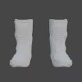 White Tall Riding Boots With Sturdy Design Stylish Stitching And Protective Soles