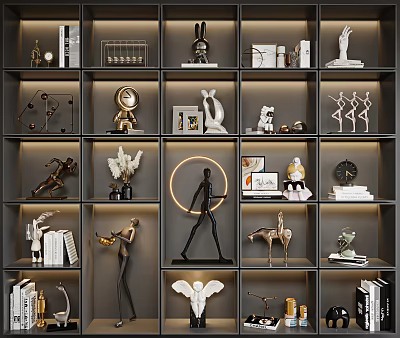 Modern ornaments combination 3d model