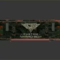 Old Custom Arms Box With Rusty Metal Surface For Weapon Storage