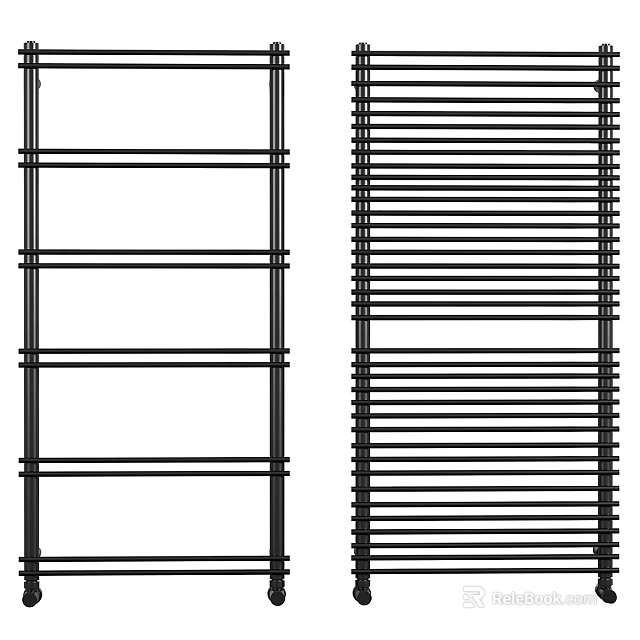 Bathroom Accessories Black Metal Towel Rack And Storage Shelf For Bathroom 3d model 