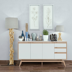 Nordic Side Cabinet 3d model