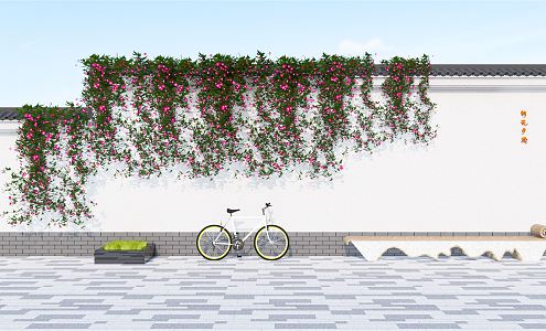 Modern vine landscape wall flower wall flowers and plants 3d model