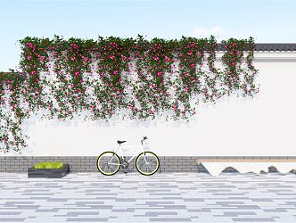 Modern vine landscape wall flower wall flowers and plants 3d model