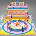 Fun Interactive Zone With Colorful Maze Spring Bed And People Activities In 2025 Things Space