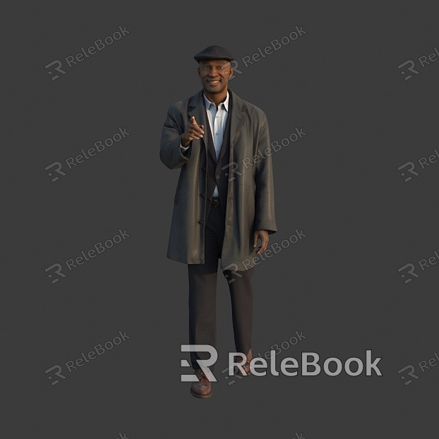 Black Man in Hat model