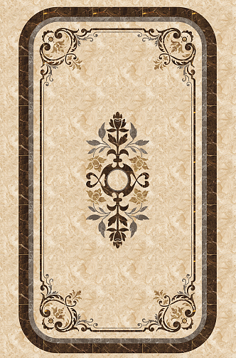 European-style floor tile, stone mosaic 3d model