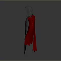 Stylish Gray And Red Hooded Robe As Cozy Daily Lifestyle Clothing Item