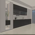 Modern Sleek Sideboard Cabinet With Drawers Open Shelves And Bright Interior Design