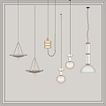 Modern chandelier combination 3d model