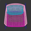 Modern Rocking Lounge Chair With Woven Rattan Metal Frame And Soft Cushion Design