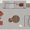 Modern Sofa Combination Sofa Combination Single Sofa Coffee Table Sofa Carpet 3d model