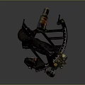 Commercial Navigational Measuring Equipment Vintage Metal Structure With Precision Scales And Telescope