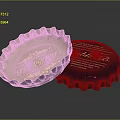 Metallic Living Supplies Bottle Caps in Golden and Blue with Reflective Textured Surface