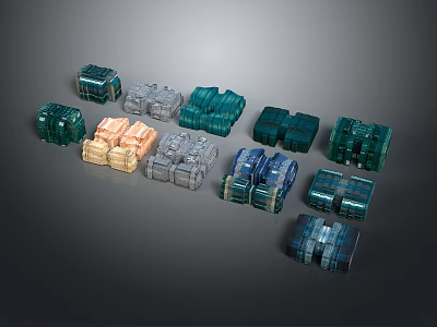 Modern Cartoon Building Science Fiction Building Science Fiction Component Science Fiction Box Science Fiction Item 3d model