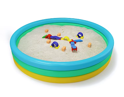 Modern amusement equipment sand pool 3d model
