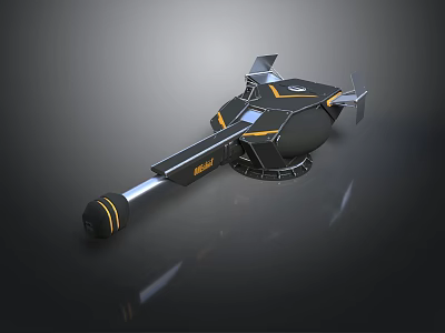 Turret Weapon Military Science Fiction Defense Combat Technology Future Science Fiction Weapon Future Weapon 3d model