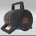 JBL Black Orange Portable Speaker With Handle And Mesh Front Design 3d model