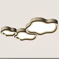 Decorative Three Cloud Shaped White Modern Ceiling Light with Soft Glow for Home Interior Lighting 3d model
