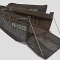 Rusty Military Landing Craft PA 13 22 With Loading Ramp