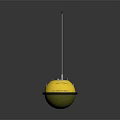 Yellow Ocean Monitoring Buoy With Safe Ocean Text And Extended Metal Rod