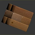 Stacked Wooden Blocks With Natural Wood Grain In 3D Geometric Structure