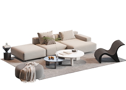 Modern Sofa Coffee Table Combination Sofa Coffee Table 3d model