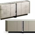 Modern Sleek Entryway Cabinet And Sideboard With Storage Doors Metal Frame And Smooth Surface