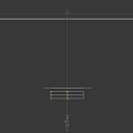 Dual View Linear Chandelier Design with Metal Components and Modern Minimalist Structure