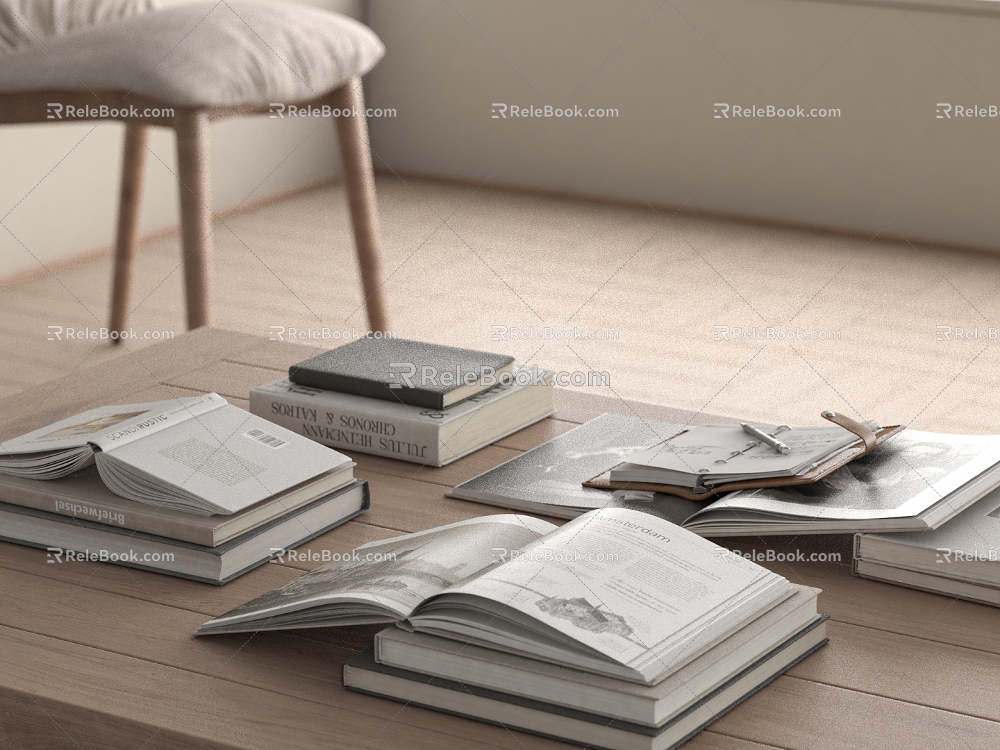 Books Books 3d model