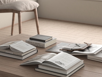 Books 3d model