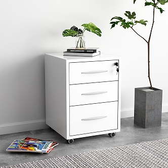 Modern file cabinet combination 3d model