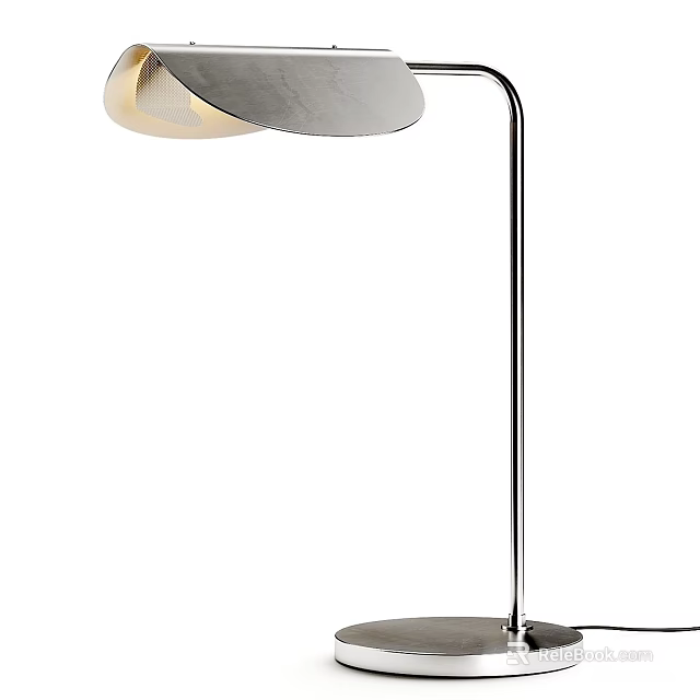 Minimalist Modern Floor Lamp With Gray Shade And Metal Stand For Home Decor 3d model 