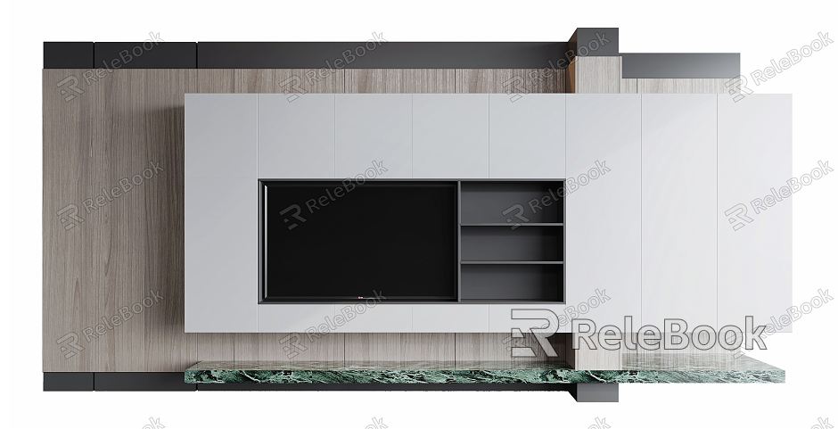 Modern TV background wall model